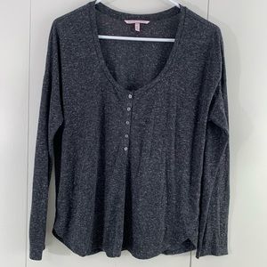 Victoria’s Secret Small Henley gray long sleeve